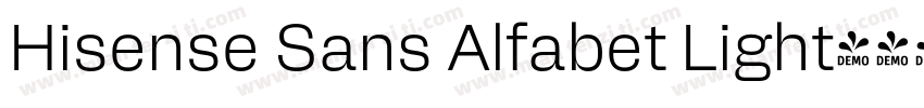 Hisense Sans Alfabet Light字体转换